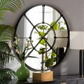 Baxton Studio Ohara Modern and Contemporary Black Finished Metal Accent Wall Mirror 189-11897-ZORO